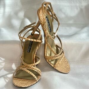 SALE 1/2 OFF‎ Michael Antonio Reptile Ankle Strap Heels Sandals Sz 7 NIB